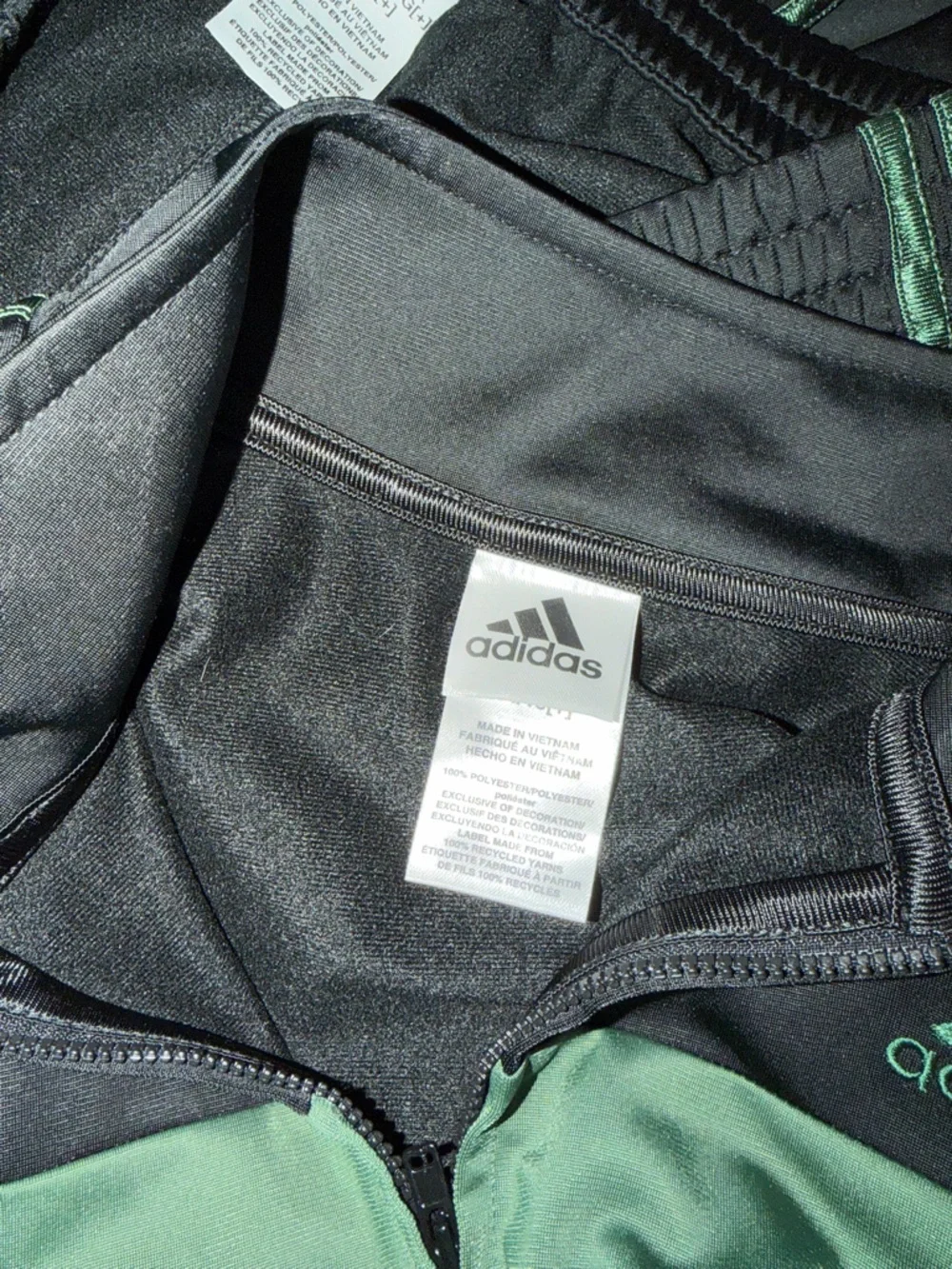 adidas Kids Black and Olive Track Jacket & Pants Set NWOT